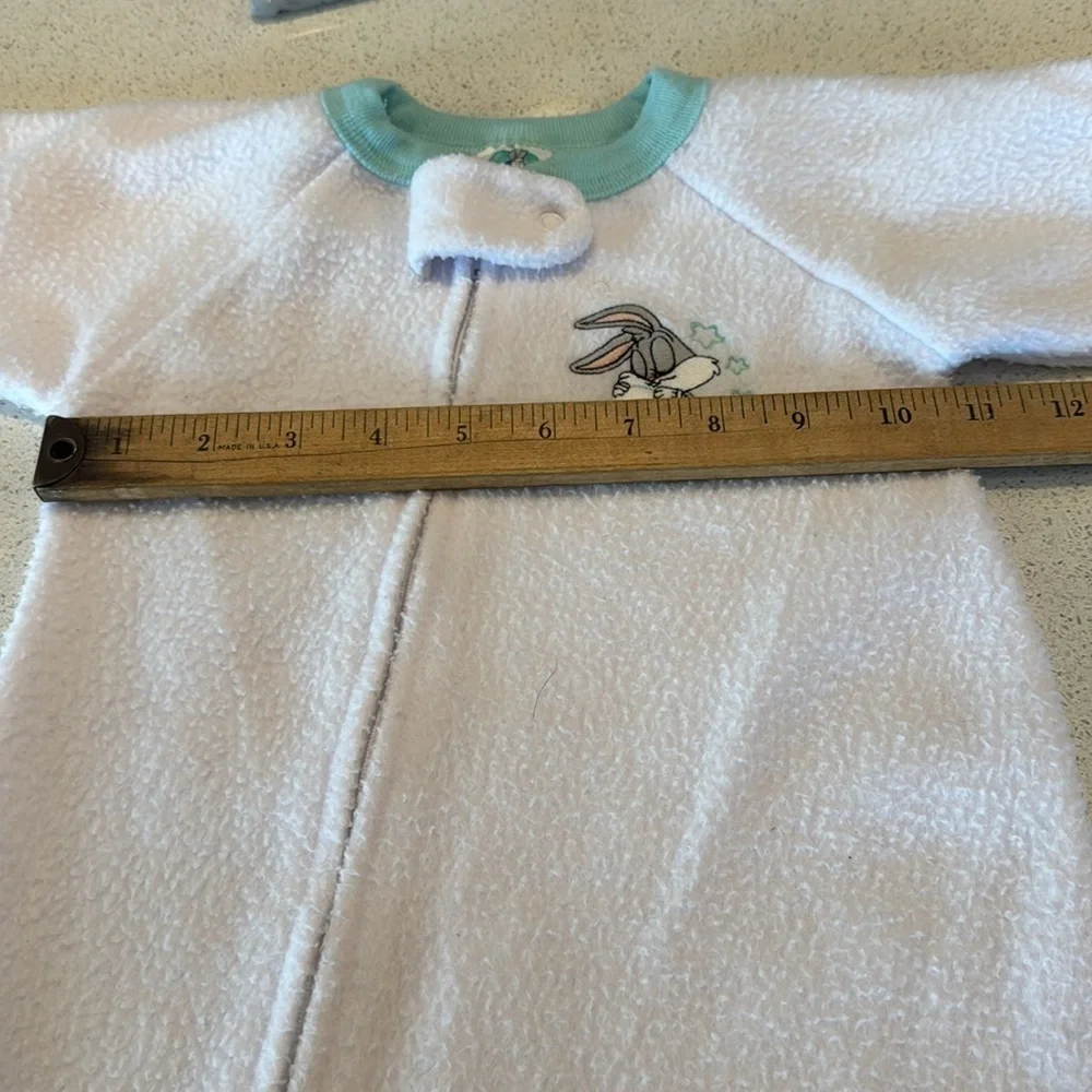 Bugs bunny vintage 1999 sleeper baby w embroidered good night, baby bugs no size